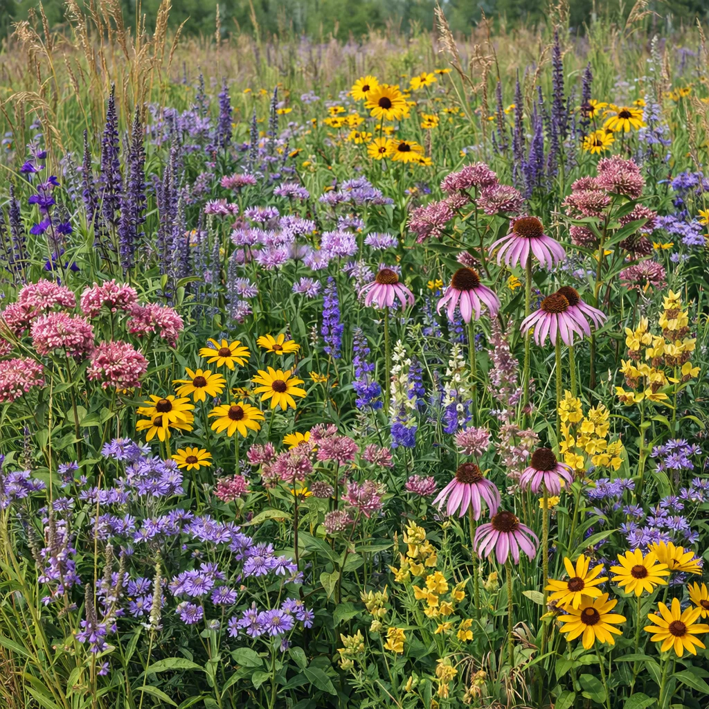 Mélange de fleurs sauvages Rive du Lac facile à cultiver 100 pi²