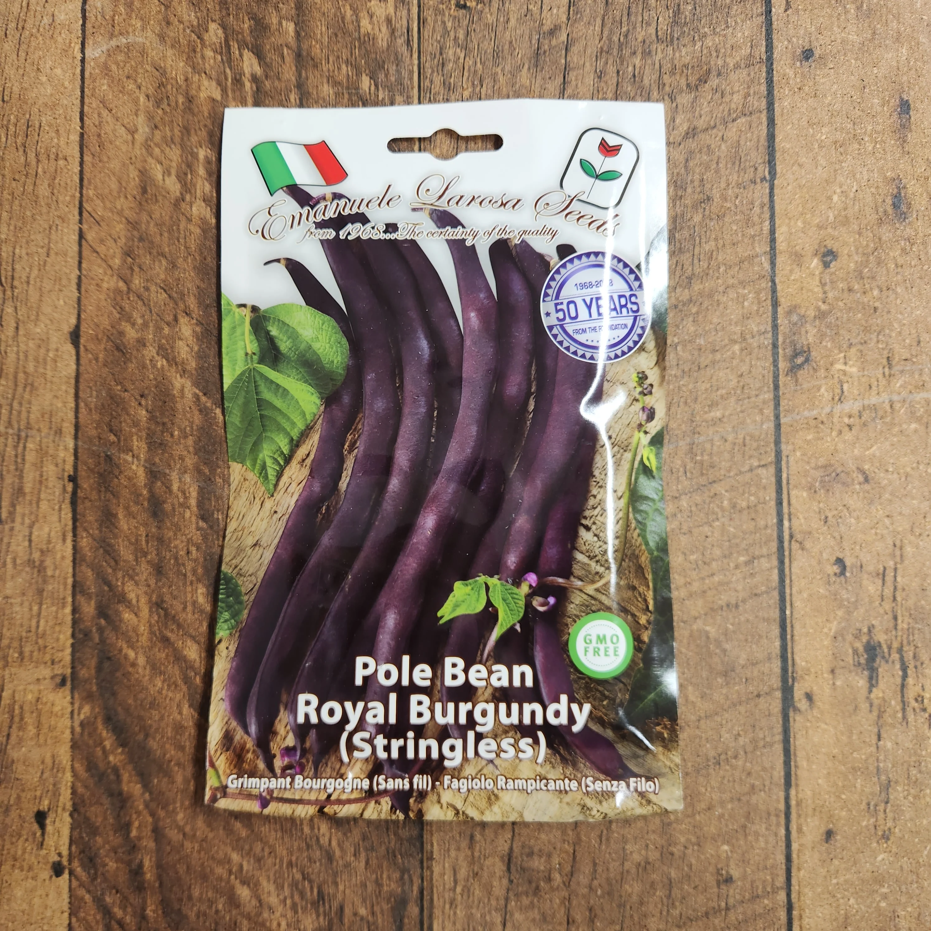 Haricot grimpant 'Royal Burgundy' sans fil